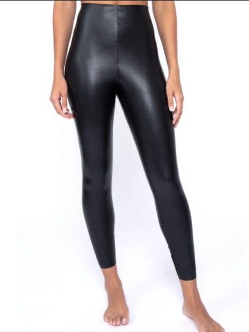 NWOT 90 Degree By Reflex Coated Faux Leather Black Leggings
